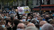 Prancūzijos mokytojų protestas po S.Paty nužudymo