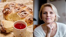 Dangira &Scaron;ima&scaron;iutė ir jos keptas mielinis suktinis bei spanguolių kisielius
