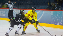 Elektrėnų &bdquo;Energija&ldquo; &ndash; Vilniaus &bdquo;7bet-Hockey Punks&ldquo; rungtynių akimirka.