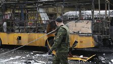 Donecke ap&scaron;audyta autobusų stotis