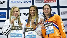 I&scaron; kairės: Rūta Meilutytė, Julija Jefimova, Moniek Nijhuis