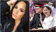 Demi Lovato ir princas Harry su Meghan Markle per karali&scaron;kąsias vestuves