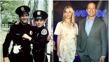 Kim Cattrall filme &bdquo;Policijos akademija&ldquo; 1984 metais ir su mylimąja Emily Smith 2018 metais
