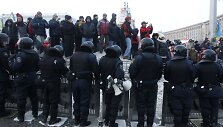 Protestuotojai ir riau&scaron;ių policija Kijeve