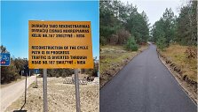 Takas į Juodkrantę &scaron;iuo metu rekonstruojamas, tuo metu Smiltynėje dviratininkai neatsidžiaugia naujuoju taku.