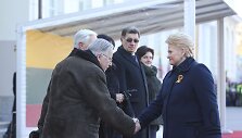 Trijų Baltijos valstybių vėliavų pakėlimo ceremonija.