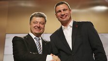 Petro Poro&scaron;enka ir Vitalijus Klyčko
