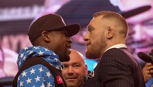 Floydo Mayweatherio ir Conoro McGregoro pirmoji spaudos konferencija