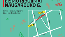 Naugarduko gatvėje &ndash; laikini eismo ribojimai