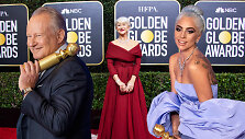 Stellanas Skarsgardas, Helen Mirren, Lady Gaga &bdquo;Auksiniuose gaubliuose&ldquo;