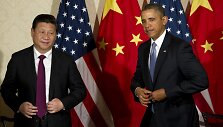 Kinijos prezidentas Xi Jinpingas ir JAV prezidentas Barackas Obama