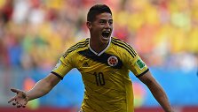 Jamesas Rodriguezas džiaugiasi įvarčiu
