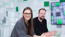 15min studijoje &ndash; i&scaron; &bdquo;Eurovizijos&ldquo; grįžę Ieva Zasimauskaitė ir Vytautas Bikus