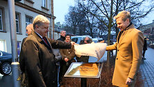 P.Paro&scaron;enka Vilniuje i&scaron;kilmingai atidarė Ukrainos vardo skverą