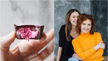 Tinklara&scaron;tininkės Rūta ir Asta bei jų gaminti &scaron;okoladiniai saldainiai su avietiniu įdaru