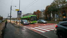 Policijos priemonė prie pėsčiųjų perėjų