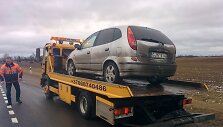 Girto vairuotojo automobilis