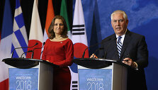 Chrystia Freeland ir Rexas Tillersonas