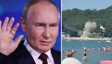 Vladimiras Putinas, numu&scaron;tas dronas prie Juodosios jūros