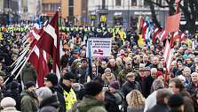Rygoje latvių SS legionierių atminimo eitynėse dalyvavo per 1 000 žmonių