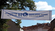 Atidengiama Užupio Respublikos Konstitucija graikų kalba