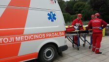 Greitosios pagalbos medikai Palangoje surengė žaidynes, kurių metu mokosi įvairiose situacijose gelbėti žmones.