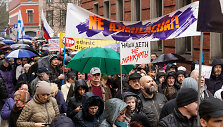 Rusakalbių protestas Rygoje