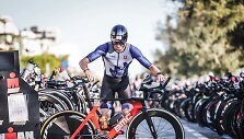 Triatlono Ironman varžybų Italijoje akimirka.