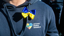 Pasitikti i&scaron; Ukrainos į Lietuvą grįžę iniciatyvos &bdquo;Lietuvos medikai Ukrainoje&ldquo; dalyviai.