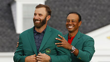 Dustinas Johnsonas ir Tigeris Woodsas