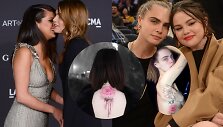 Cara Delevingne ir Selena Gomez, jų tatuiruotės