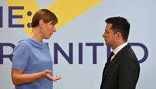 Kersti Kaljulaid ir Volodymyras Zelenskis