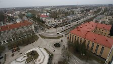 &Scaron;iaulių panorama nuo &bdquo;&Scaron;iaulių&ldquo; vie&scaron;bučio stogo