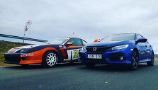 Naujasis &bdquo;Honda Civic&ldquo; palangos &bdquo;Eneos 1006 km&ldquo; lenktynėse, kartu su &bdquo;Žaibelio&ldquo; komandos &bdquo;Honda Integra&ldquo;