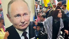 Palestinietė laiko Vladimiro Putino portretą