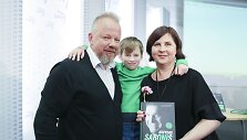 Vytaras ir Laisvė Radzevičiai su sūnumi Vincentu