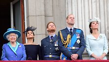 Elžbieta II, Meghan Markle, princas Harry, princas Williamas, hercogienė Catherine