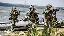 Portugalijos rotacinių pajėgų pratybų akimirka 