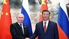 Rusijos prezidentas V. Putinas susitinka su Kinijos prezidentu Pekine. / Sergei&nbsp;Guneev / via REUTERS