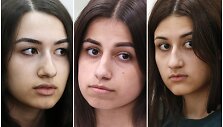 I&scaron; kairės: Krestina, Angelina, Marija Khachaturian