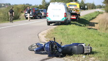 Minsko pl. avarijos metu žuvo motociklininkas
