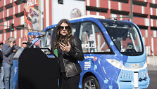Prancūzijos kompanijos &bdquo;Navya&ldquo; gamybos autobusiukas &bdquo;Arma&ldquo; Las Vegase