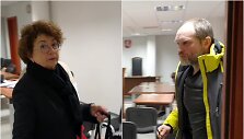 Temos iliustracija: liudytoja F.Kukliansky ir kaltinamasis L.Ragelskis akis į akį susidūrė teisme.