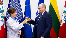 Edita Gudi&scaron;auskienė, Saulius Skvernelis