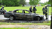 Sudegęs BMW