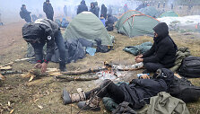 Migrantai Baltarusijoje
