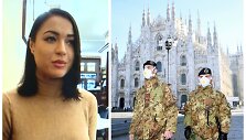 Bernadeta Martuzevičiūtė, Milano katedrą saugo kaukes dėvintys kariai.