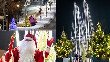 Molėtuose sutvisko meninė instaliacija su kalėdine egle