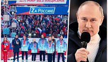 Rusijos sporto žvaigždės dalyvavo V.Putino propagandiniame renginyje. Ant daugumos atletų aprangos matėsi Z raidė &ndash; dabar ji dažnai lyginama su A.Hitlerio laikų svastika.