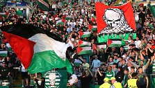 Palestinos vėliavos Glazgo stadione